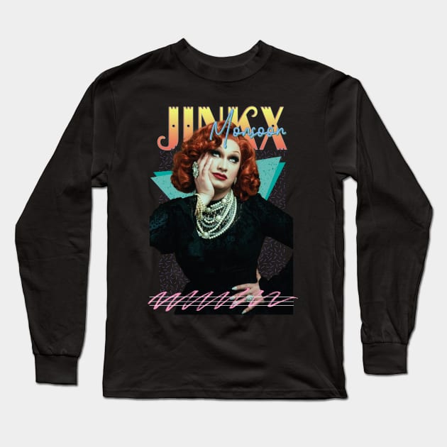 Jinkx Monsoon Retro Fan Art Long Sleeve T-Shirt by Piomio